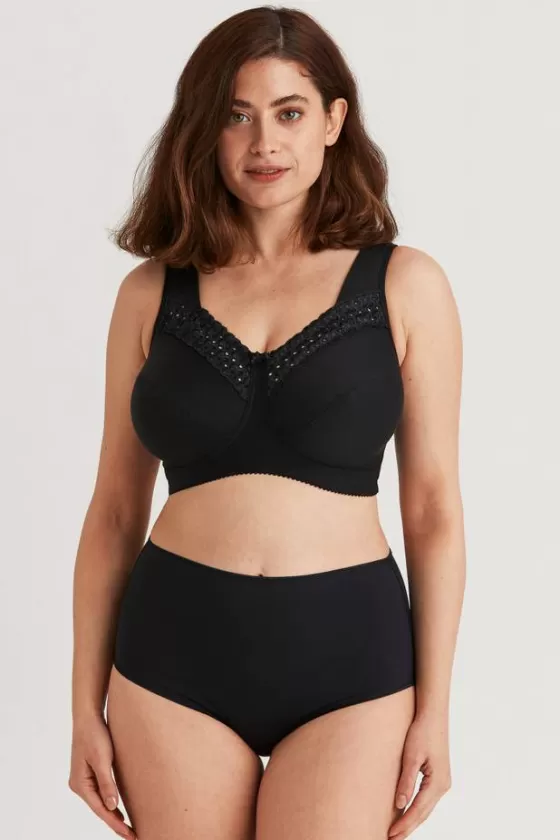 Bra | Non-Wired Bras | Miss Mary Broderie Anglaise bra Black