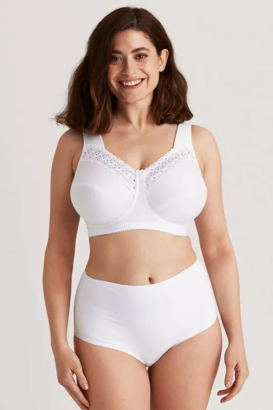 Bra | Non-Wired Bras | Miss Mary Broderie Anglaise bra White