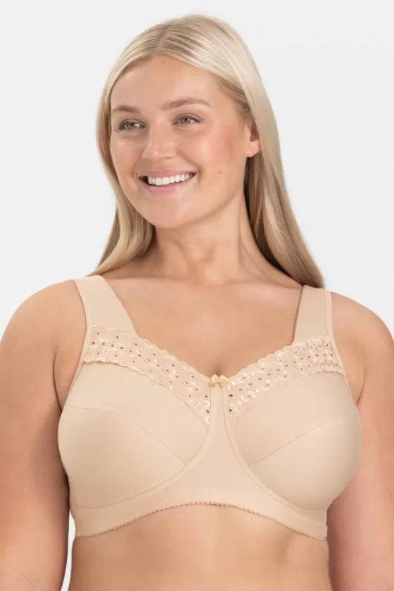 Bra | Non-Wired Bras | Miss Mary Broderie Anglaise bra Beige