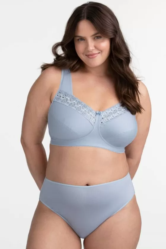 Bra | Non-Wired Bras | Miss Mary Broderie Anglaise bra DustyBlue