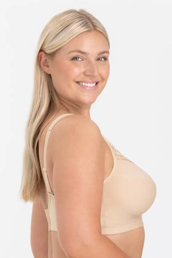 Bra | Non-Wired Bras | Miss Mary Broderie Anglaise bra Beige