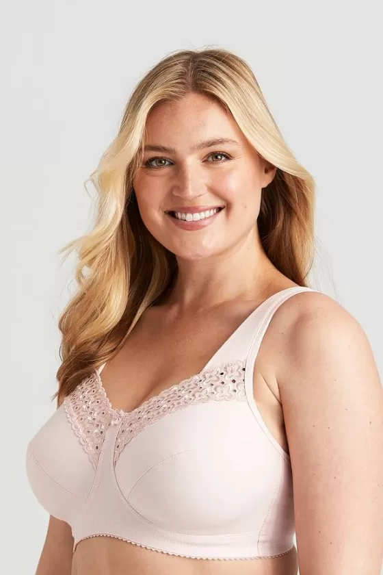 Bra | Non-Wired Bras | Miss Mary Broderie Anglaise bra DustyPink