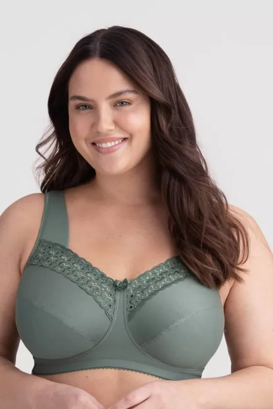 Bra | Non-Wired Bras | Miss Mary Broderie Anglaise bra Green