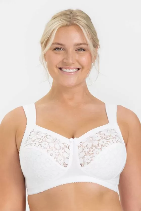 Bra | Non-Wired Bras | Miss Mary Cotton Bloom bra White