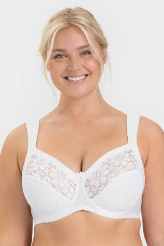 Bra | Underwired Bras | Miss Mary Cotton Bloom bra White