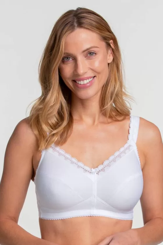 Bra | Non-Wired Bras | Miss Mary Cotton Comfort bra White