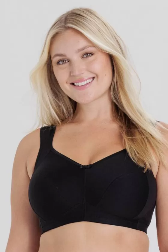 Bra | Non-Wired Bras | Miss Mary Cotton Divide bra Black