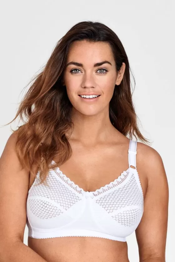 Bra | Non-Wired Bras | Miss Mary Cotton Dots bra White