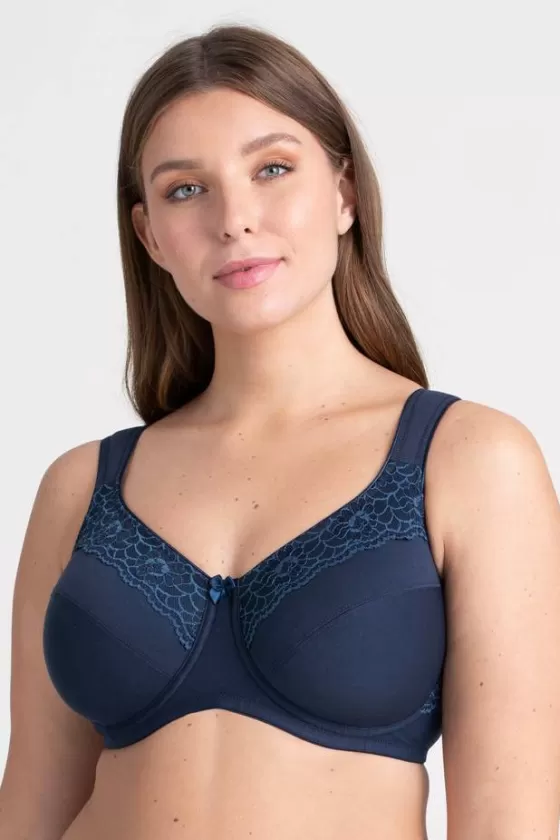 Bra | Underwired Bras | Miss Mary Cotton Now minimizer bra Darkblue