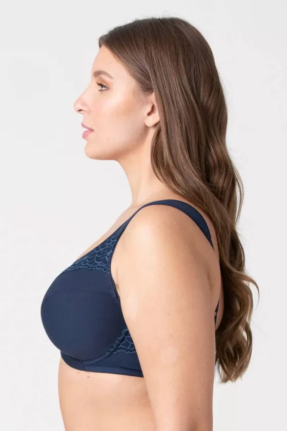 Bra | Underwired Bras | Miss Mary Cotton Now minimizer bra Darkblue