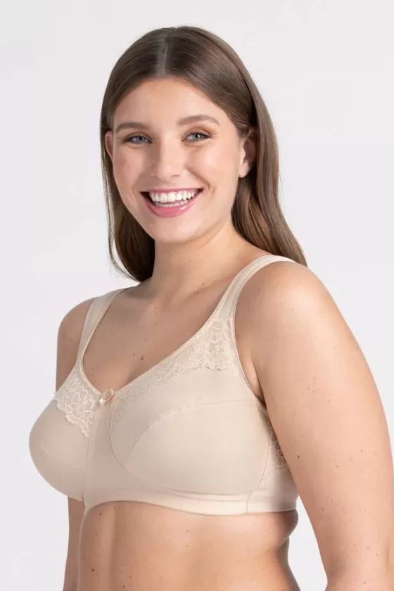 Bra | Non-Wired Bras | Miss Mary Cotton Now minimizer bra Beige