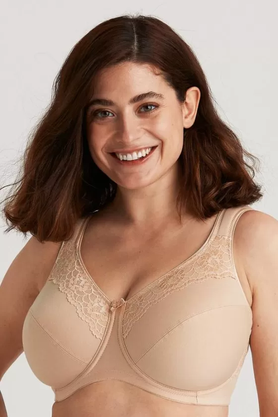 Bra | Underwired Bras | Miss Mary Cotton Now minimizer bra Beige