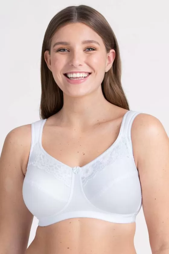 Bra | Non-Wired Bras | Miss Mary Cotton Now minimizer bra White