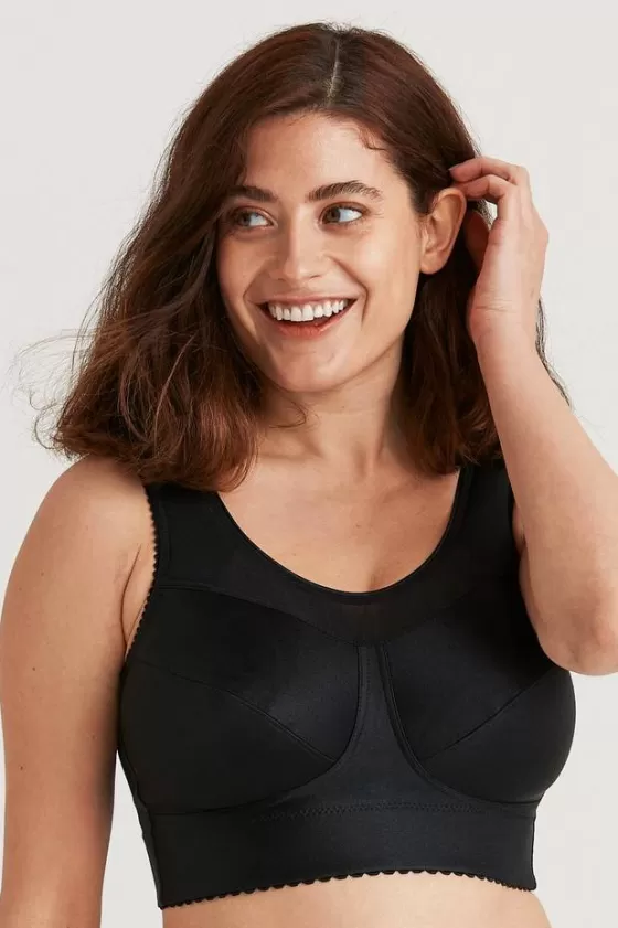 Bra | Non-Wired Bras | Miss Mary Cotton Simplex activity bra Black