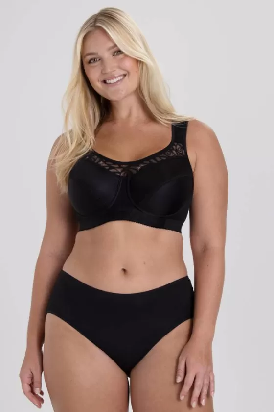 Bra | Underwired Bras | Miss Mary Cotton simplex bra Black