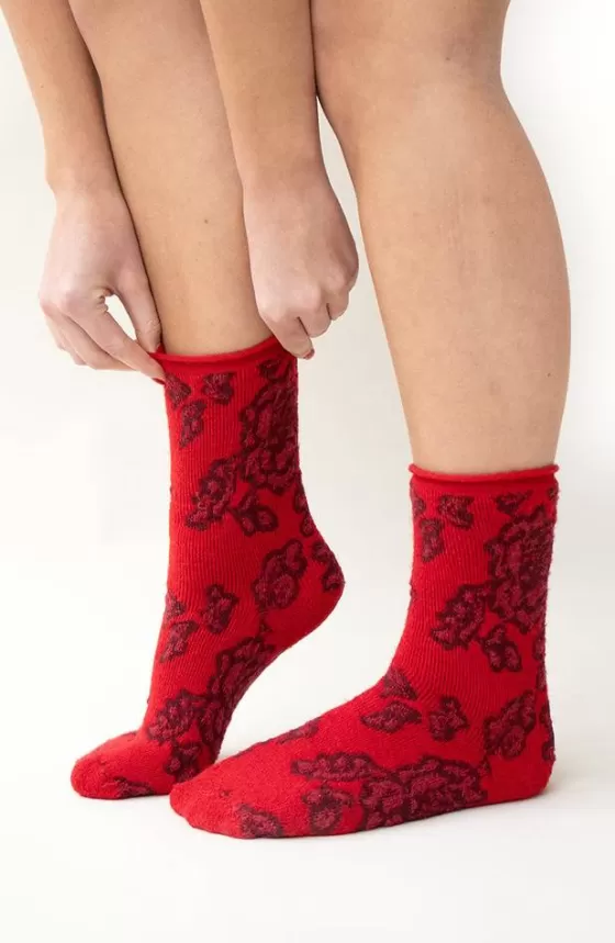 Socks & Stockings | Miss Mary Cozy fine-knit wool sock Red