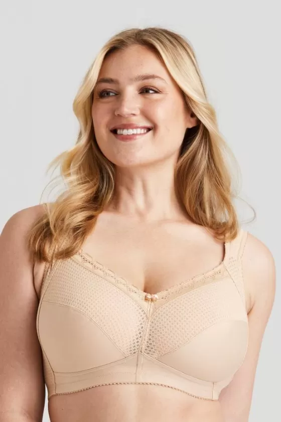 Bra | Non-Wired Bras | Miss Mary Diamond bra Beige