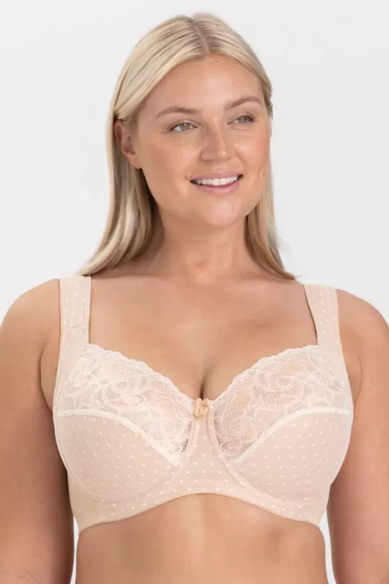 Bra | Underwired Bras | Miss Mary Dotty Delicious bra Beige