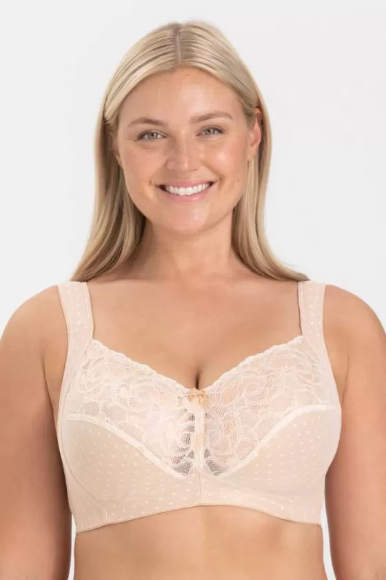 Bra | Non-Wired Bras | Miss Mary Dotty Delicious bra Beige