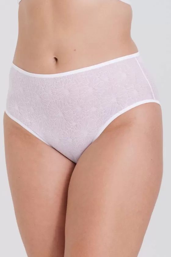 Panties | Miss Mary Invisible Lace midi briefs White