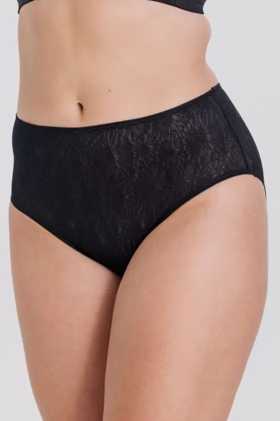 Panties | Miss Mary Invisible Lace midi briefs Black