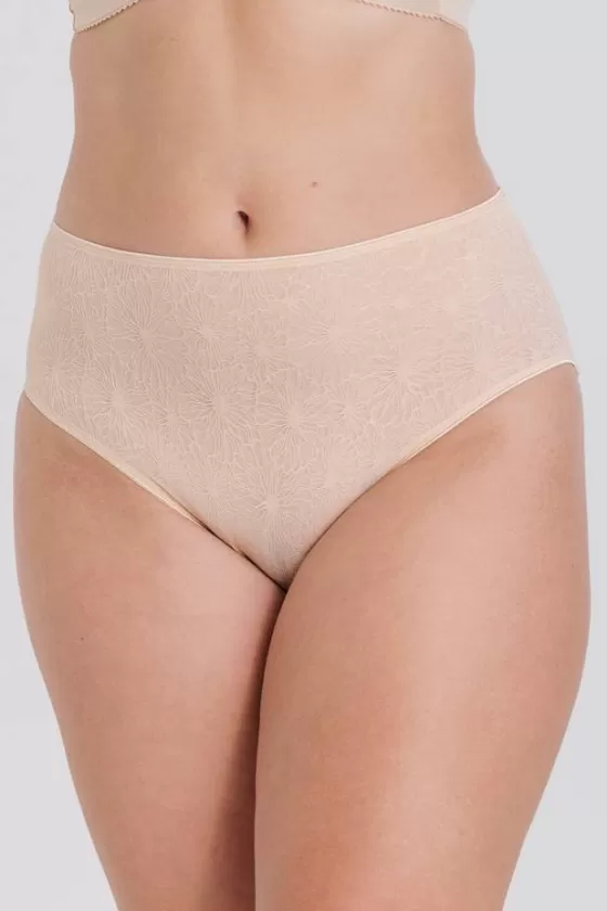 Panties | Miss Mary Invisible Lace midi briefs Beige