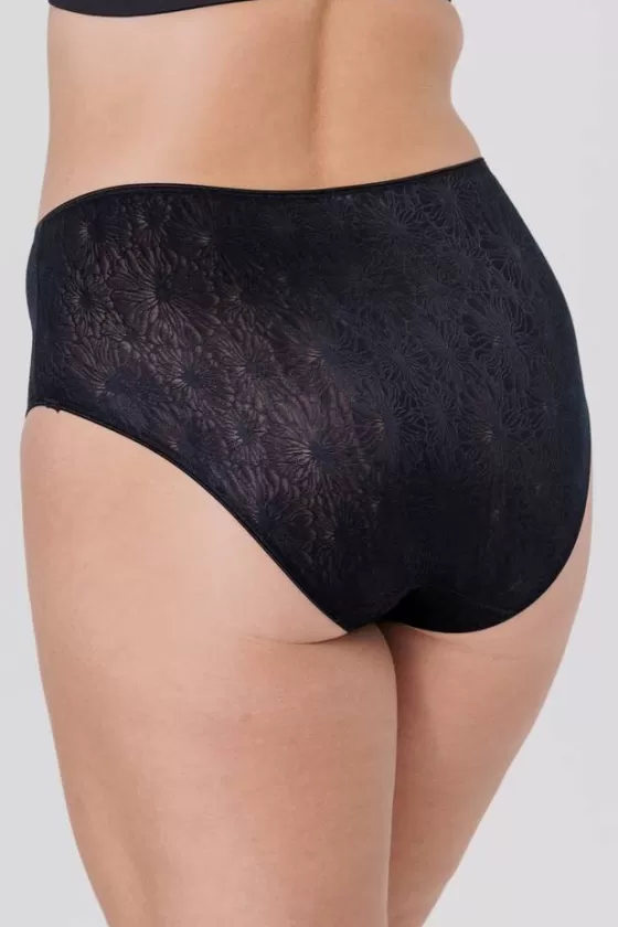 Panties | Miss Mary Invisible Lace midi briefs Black