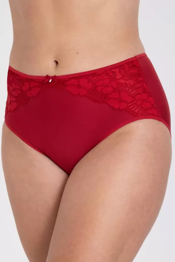 Panties | Miss Mary Jacquard & lace panty Red