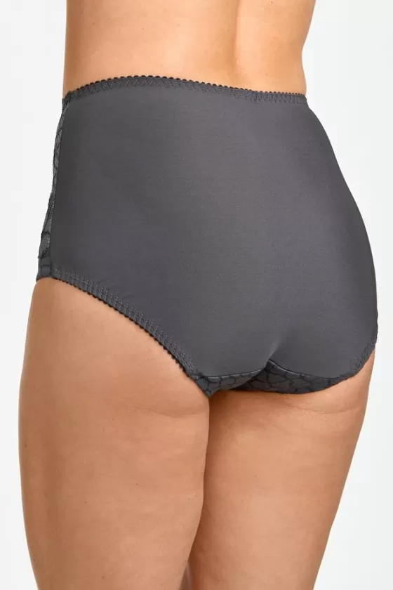 Panties | Miss Mary Jacquard & Lace panty girdle DarkGrey