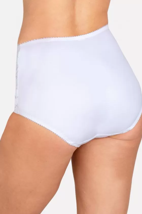 Panties | Miss Mary Jacquard & Lace panty girdle White