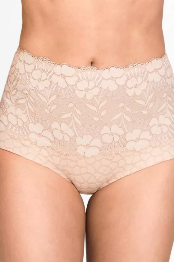 Panties | Miss Mary Jacquard & Lace panty girdle Beige