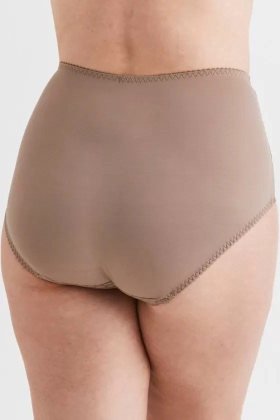 Panties | Miss Mary Jacquard & Lace panty girdle Taupe