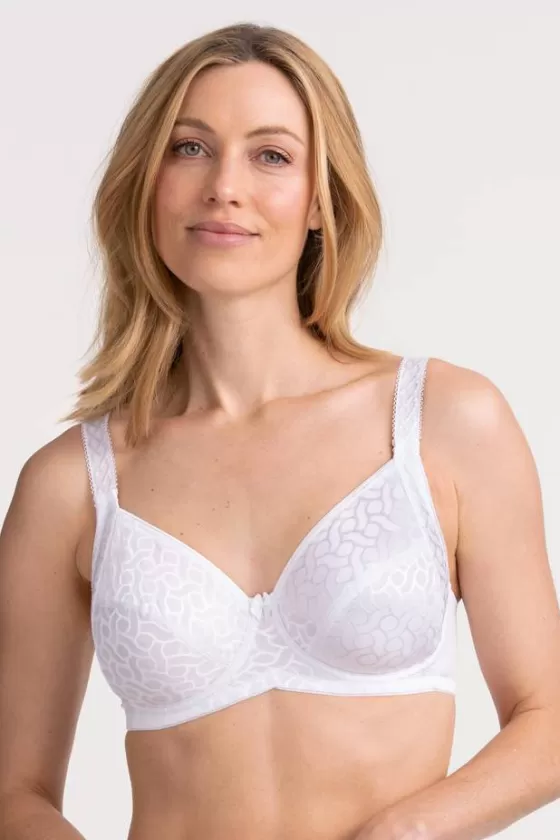 Bra | Underwired Bras | Miss Mary Jacquard Flourish bra White