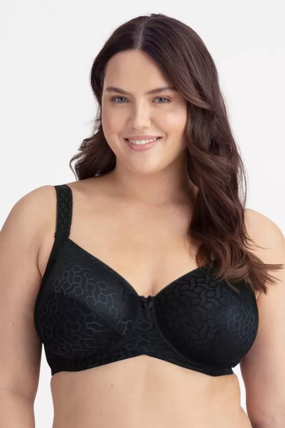 Bra | Underwired Bras | Miss Mary Jacquard Flourish bra Black