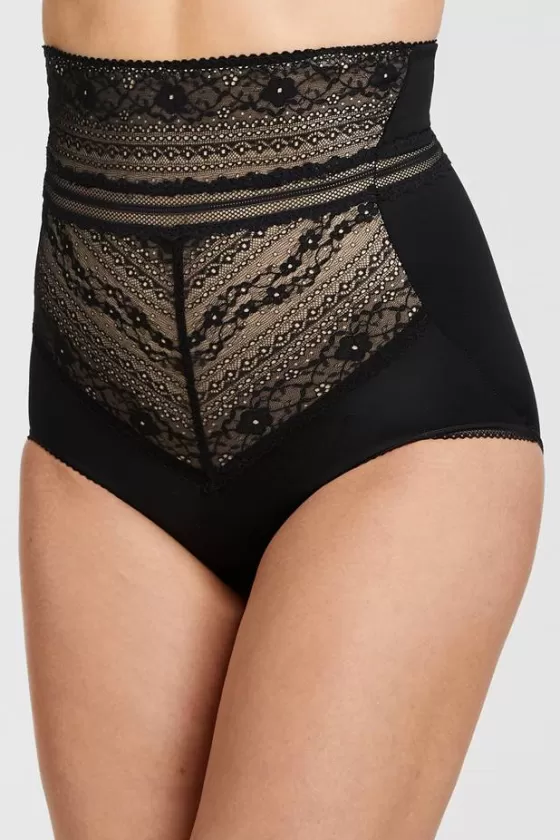 Panties | Miss Mary Lace Vision extra high panty girdle Black