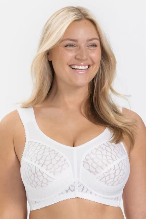 Bra | Non-Wired Bras | Miss Mary Lovely Jacquard bra White