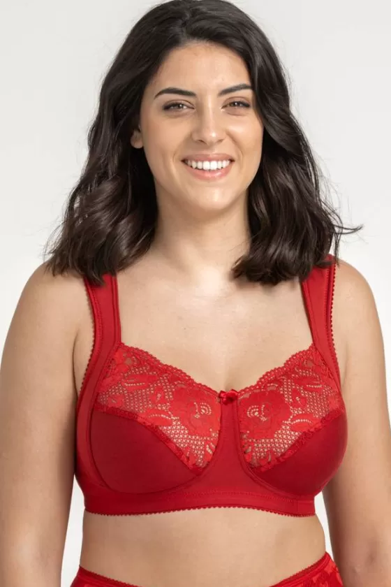 Bra | Non-Wired Bras | Miss Mary Lovely Lace bra Red