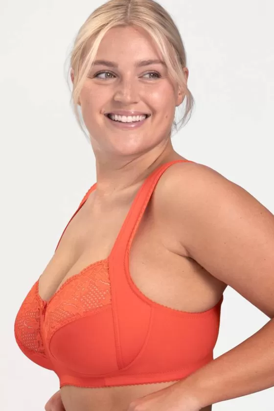 Bra | Non-Wired Bras | Miss Mary Lovely Lace bra Orange