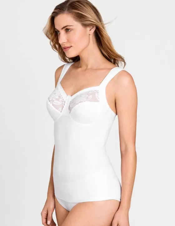 Tops | Miss Mary Lovely Lace camisole with built-in bra White