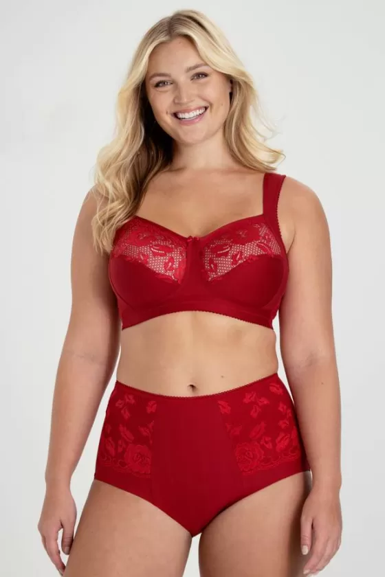 Bra | Non-Wired Bras | Miss Mary Lovely Lace Support bra Red