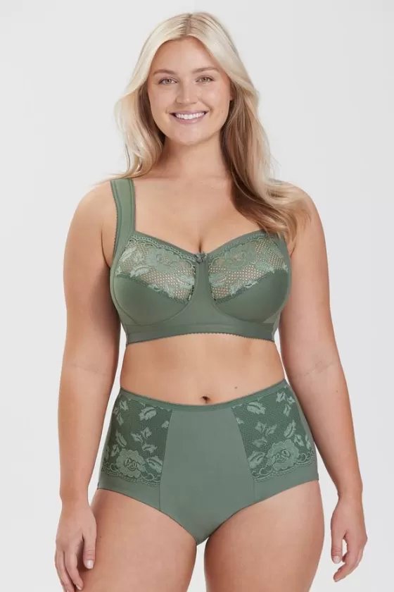 Bra | Non-Wired Bras | Miss Mary Lovely Lace Support bra Green