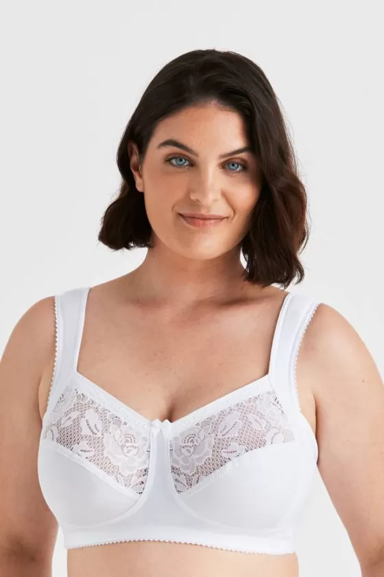 Bra | Non-Wired Bras | Miss Mary Lovely Lace Support bra White