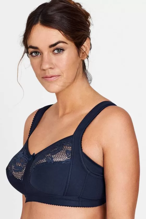 Bra | Non-Wired Bras | Miss Mary Lovely Lace Support bra Darkblue