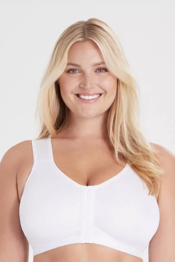 Bra | Non-Wired Bras | Miss Mary Nova front closure bra White