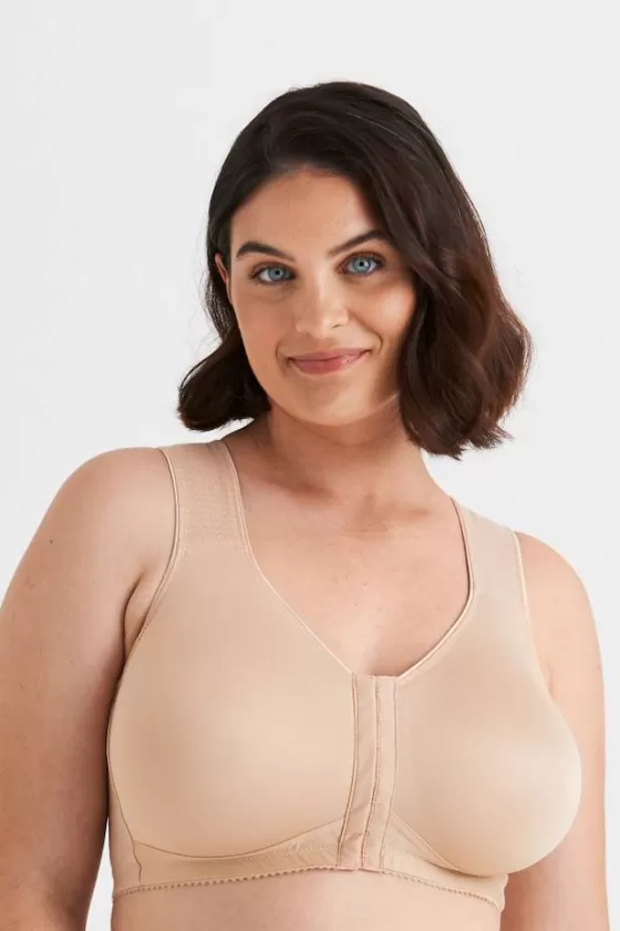 Bra | Non-Wired Bras | Miss Mary Nova front closure bra Beige