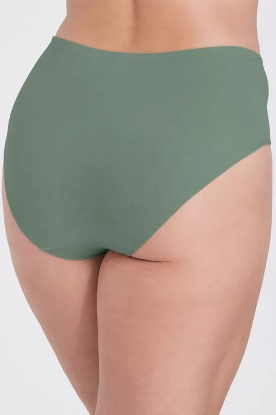 Panties | Miss Mary Organic Cotton midi panty Green