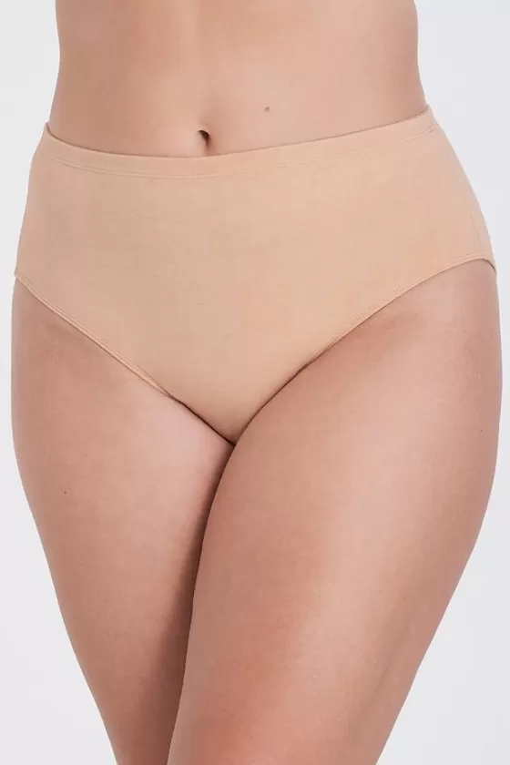 Panties | Miss Mary Organic Cotton midi panty Beige