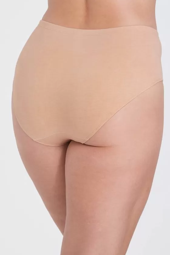 Panties | Miss Mary Organic Cotton midi panty Beige