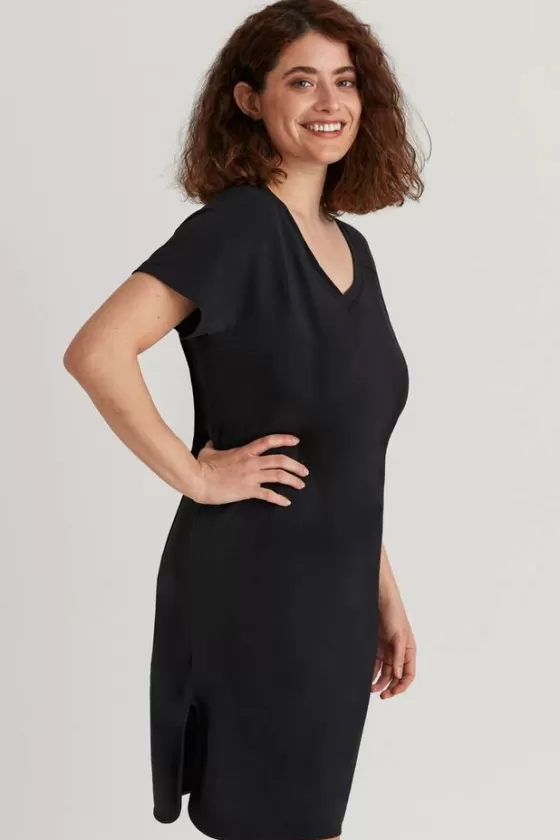 Nightwear | Miss Mary Organic cotton nightdress Black