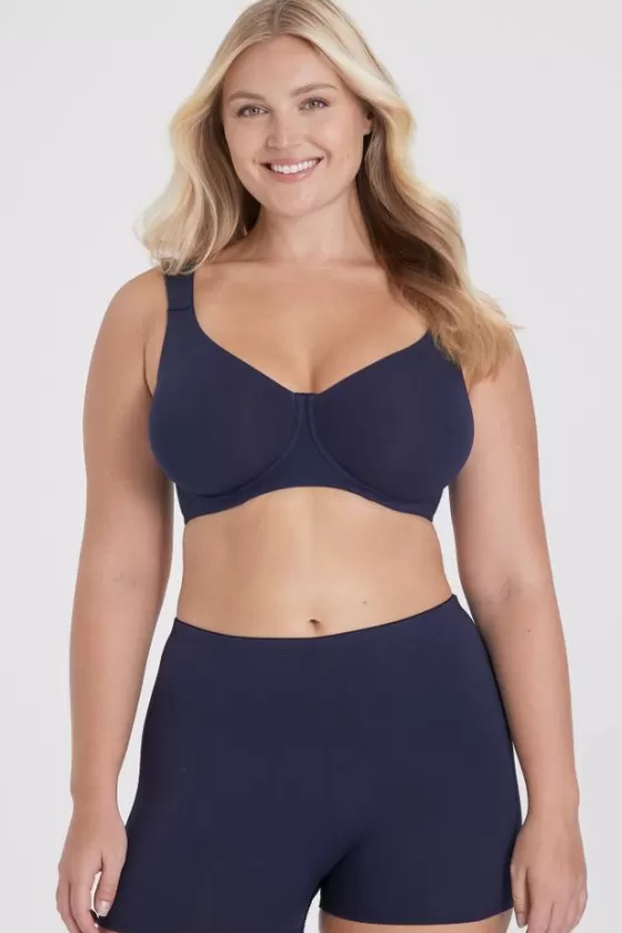 Bra | Underwired Bras | Miss Mary Organic Cotton t-shirt bra Darkblue